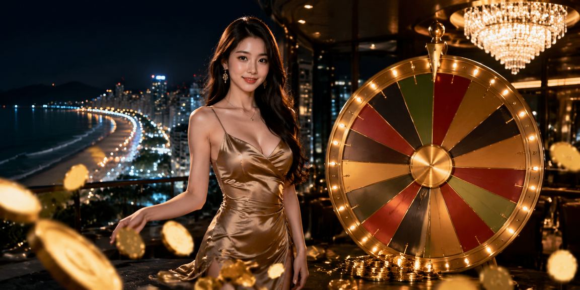 Khung cảnh bãi biển Vũng Tàu với trò chơi roulette và giải trí trực tuyến